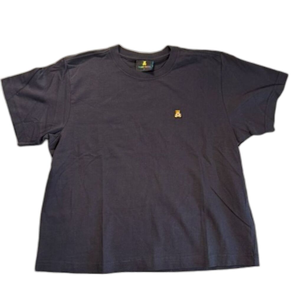 Teddy Fresh Women's Boxy Tee XL Charcoal Gray Embroidered Bear Logo 100% Cotton